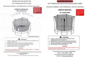 Read Instruction Manual – Hop Trampoline