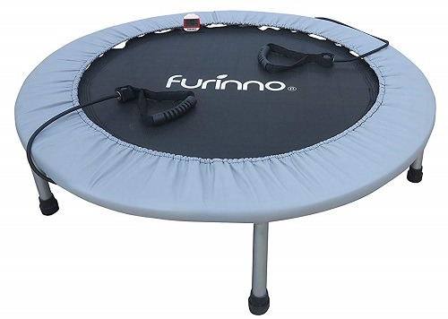 Furinno 38 Inch Trampoline with Monitor and Resistance Tube