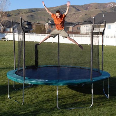 Round Propel 12ft Trampoline With Enclosure