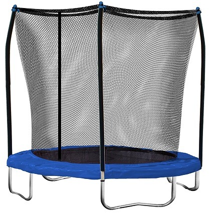 skywalker 8 ft round trampoline and enclosure