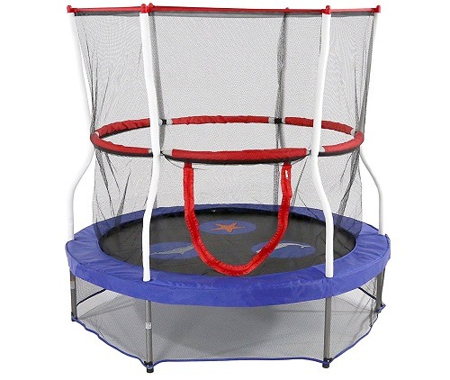 Skywalker Mini Bouncer Kids Trampoline with Safety Enclosure