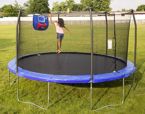 Skywalker Trampoline With Basketball Hoop