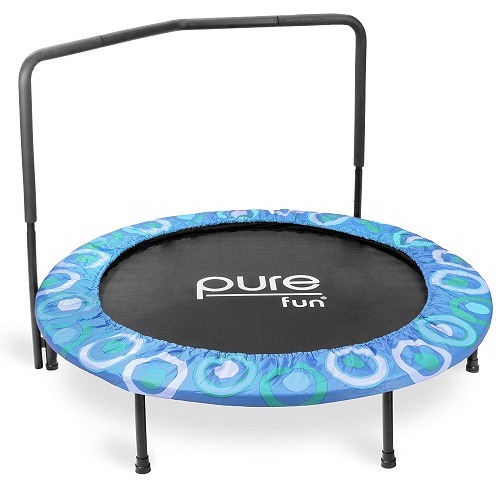 Pure Fun Super Jumper Kid's Trampoline With Handrail